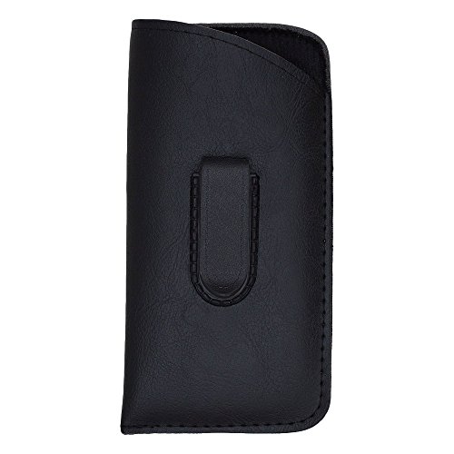 Eyeglass Pouch with Belt Clip, Slip in Case & Reading Glasses Holder- Eyewear Sleeve - For Sunglasses, Eyewear & Frames -Black, 1PK- By OptiPlix - Thumbnail 4