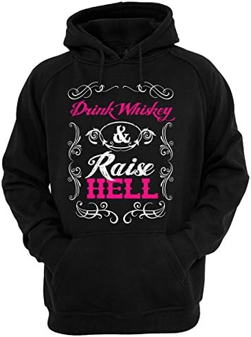 Drink Whiskey and Raise Hell Country Girl Adult Hoodie (M)