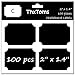 ThxToms 100 Chalkboard Labels, High-Class Waterproof and Rewritable Stickers for Jars, Folders Classification, 2