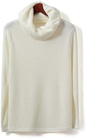 Men's Premium Basic Polar Turtleneck Sweater Jumper Knit Pullover (Small, White)