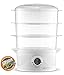Gourmia GFS300 SteamTower300 Electronic Digital 3 Tier Vegetable and Food Steamer, 9.5 quart, BPA Free - Clear - Free Recipe Book Included