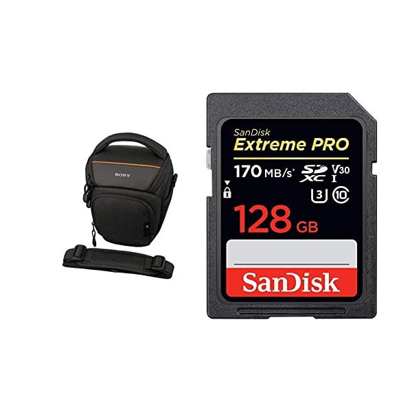 Sony LCS-AMB Kameratasche für Sony Alpha-Kamera & SanDisk Extreme Pro SDXC UHS-I Speicherkarte 128GB (V30…