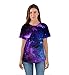 Uideazone Mens 3d Nebula Star Cluster Crewneck T-shirt Juniors Cool Tee Tops