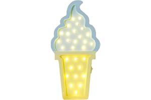 SWEET FANMULIN Ice cream Valentine Romance Atmosphere Light , Party Wedding Birthday Party Decoration Kids' Room Battery Operated LED Night Lights (Blue and Yellow)