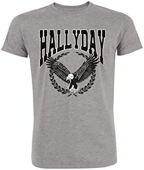 T Shirt Aigle Johnny Hallyday Homme Gris S Amazon Fr Auto Et Moto