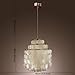 LightInTheBox Modern White Shell Pendant Chandelier Mini Style Ceiling Light Fixture for Bedroom, Living Room, Bulb Not Included (Chrome Finish)