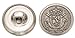 YCEE 11 Pieces Antique Silver Toned Metal Blazer Button Set - Heraldic Lion Crest - for Suits, Sport Coat, Uniform, Jacket (Silver)