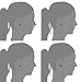 ORAZIO 8 Pairs Stainless Steel Mens Womens Stud Earrings Pierced Cubic Zirconia Earrings, 7mm-10mm