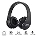 Foldable Bluetooth Headphones, Hyfanda Wireless/Wired Over-ear Headset Rechargeable Earphones with Built-in Microphone 3.5mm Audio Jack MIC for Smart Phones & Desktop, PC – Black