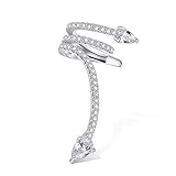 VDX A Snake Climbers Crawler Jewelry Jacket Earrings Sterling Silver CZ Woman's Stud Cuffs Earring Wraps Around Your Ear