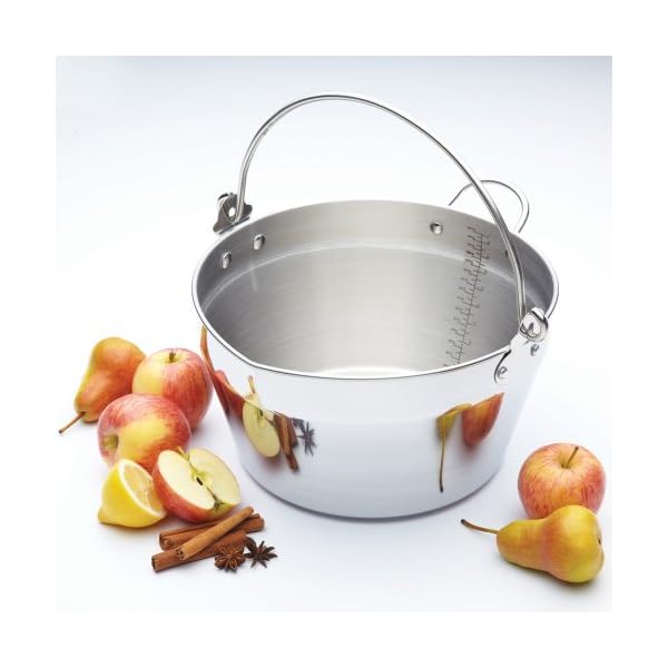 KitchenCraft-Home-Made-Maslin-PanJam-Pan-for-Induction-Hob-Stainless-Steel-9-L-Home-Made-Jam-Funnel-Traditional-Stainless-Steel-145-cm KitchenCraft Home Made Maslin Pan/Jam Pan for Induction Hob, Stainless Steel, 9 L & Home Made Jam Funnel, Traditional…