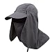 Summer Sun Hat By Page One,360°Outdoor Sun Protection Fishing Hat With Removable Neck&Face Flap Cover,UPF 50+ Cap For Men And Women
