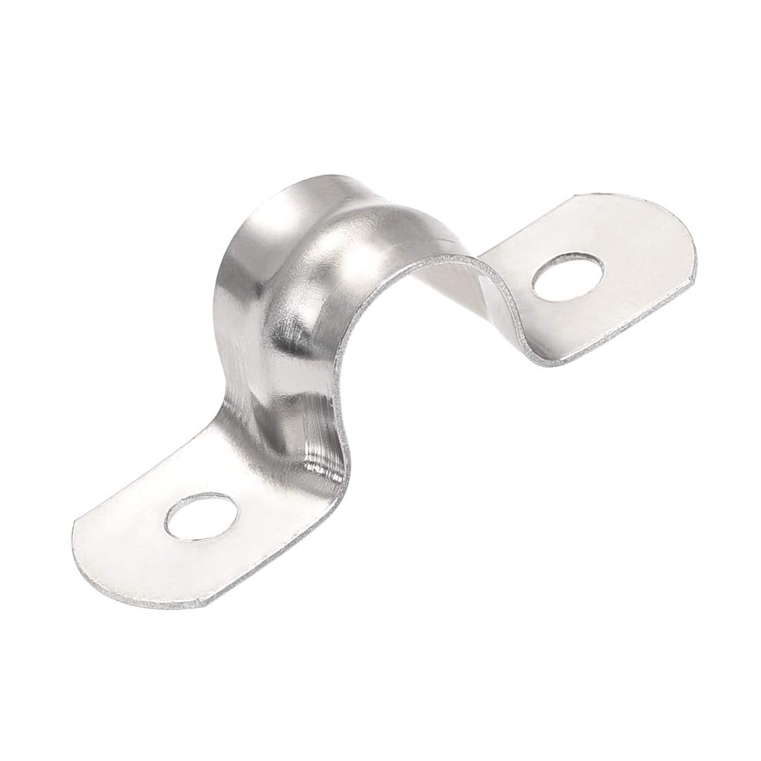 MACHSWON 12mm(0.5") Rigid Pipe Strap 2 Holes U Bracket Cable Clamp, 201 Stainless Steel Tension Tube Clip Conduit Clamp Hanger 25pcs