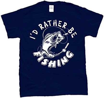 Raw Garments Rather Be Fishing T-Shirt Navy Medium