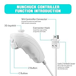 MODESLAB Wii Nunchuck Controller, 2 Pack Nunchuk