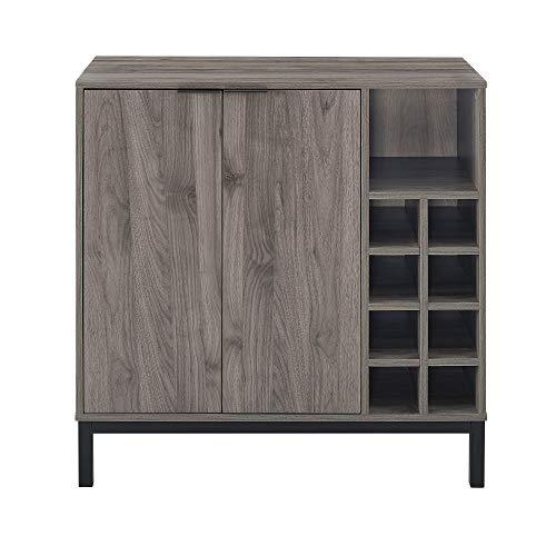 Eden Bridge Designs Barschrank, Holz, Schiefergrau, 87 x 87 x 92 cm – Bild 4