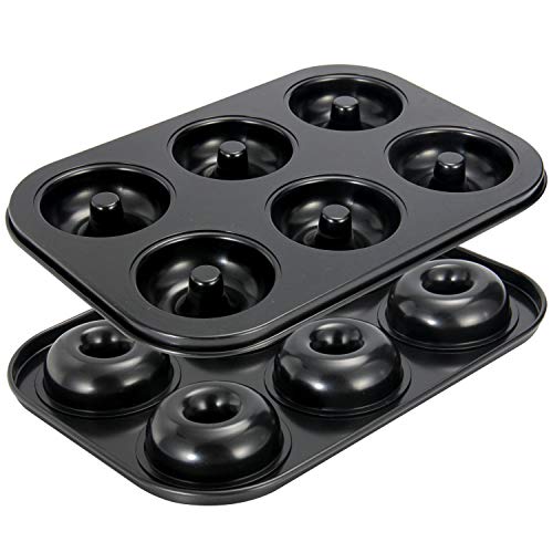 Mini Donut Pans, OAMCEG NonStick 2 Pack 6Cavity Donut Baking Pans