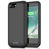 iPhone 8/7 Battery Case,4500mAh Portable Rechargeable Battery Pack Charger Case for Apple iPhone 8 iPhone 7 Extended Charging Bank Backup Ultra Slim (Black)
