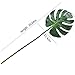 PARTY JOY 30 Inch Artificial Plant Tropical Monstera Leaves Real Touch Stem Artificial Flower For Home Wedding Party Decor,Pack of 2 (L-leave measures 12'' 11.42'')