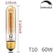 60W Edison Bulb,SerBion Incandescent Vintage Antique Light Bulb, T10 Tubular Filament Dimmable Bulb,E26/E27-110v- 370 Lumens,6-pack