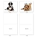 M6596TYG Copy Cats: 10 Assorted Thank You Note Cards Featuring Cats and Dogs That Have Similar Markings Wearing Crowns, w/White Envelopes.