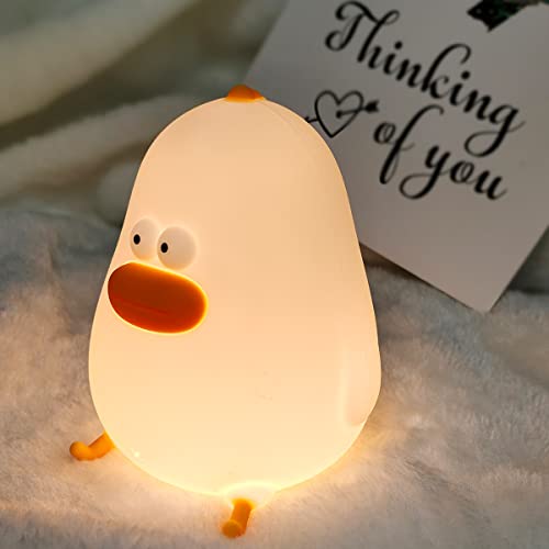 LEDHOLYT Kids Night Light, Cute Silicone Chicke Nursery Lamp for Baby and Toddler,Animal Night Light for Boys and Girls,Squishy Night Light for Bedroom and Kids Room,Kids Gift(Chicke)
