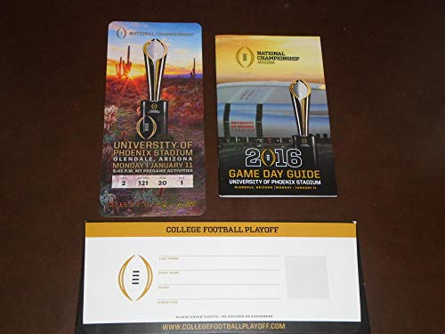 2016 NATIONAL CHAMPIONSHIP NCAA BOWL FOOTBALL FULL UNUSED TICKET MINT