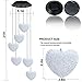 YOUYUAN LED Solar Wind Chime - Outdoor Waterproof Solar Powered LED Changing Light Color Mobile Six Heart Shaped Wind Chimes for Home,Party,Festival Decor,Valentines Gift,Night Garden Decoration