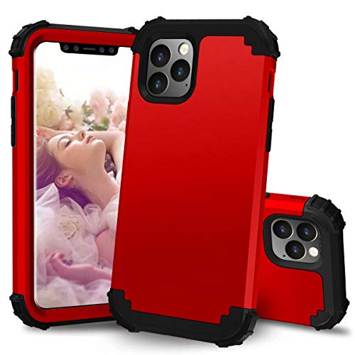 iPhone 11 Pro Max Case, Ranyi Full Body Protection Case with 4 Reinforced Corner [Supported Wireless Charging] Shock Absorbing Resilient Rubber Defender Case for 2019 6.5" iPhone 11 Pro Max (red) - Thumbnail 7