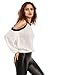 Verdusa Women's Sexy Cold Shoulder Long Sleeve Casual Blouse Tops