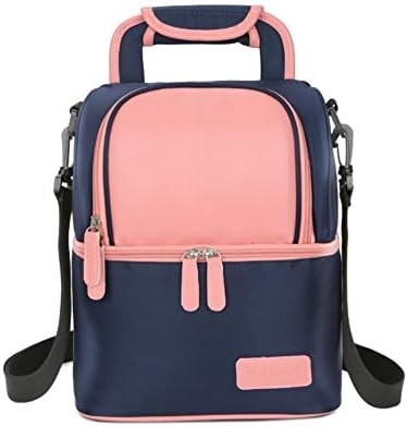 Ingrirt5Dulles 1000ml Baby Breastmilk Cooler Double Layer Picnic Food Storage Backpack Tote Bag -Perfect For School/Travel/Daily Life