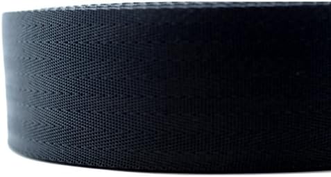 50 mm 2 Inch Wide BLACK colour Polypropylene HERRINGBONE Webbing Various Lengths -1 Metre / 3 ft Long Approx …