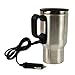 PrimeTrendz Heated Stainless Steel Mug Car Coffee Cup With Charger