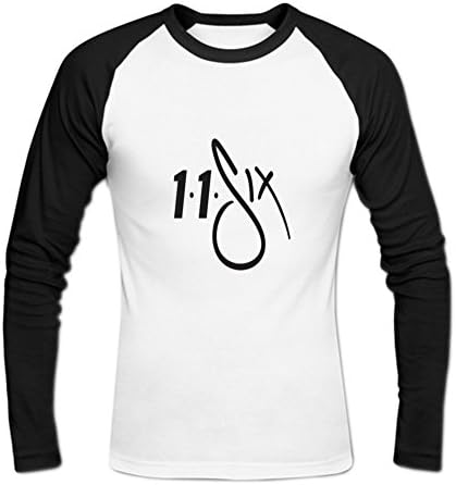 PEIXU Men's Custom 116 clique Cool Long Sleeve t Shirts Printing Baseball XL White