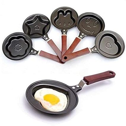 Suhav Lovely Cartoon Shape Mini Non-Stick Egg Frying Pan Pancake Egg Frying Pan Breakfast Omelette Pan (Design May Vary)