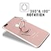 [2 Pack] Finger Ring Stand, 360° Rotary Cell Phone Holder Finger Loop Grip Mount Universal Smartphone Kickstand Compatible iPhone 6/6s Plus, iPhone 7/7 Plus, Samsung Galaxy S8/S8 -Black+ Rose Gold