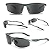 SAFWUTI Men's Polarized Sunglasses, Unbreakable Sports Polarized Sunglasses Driver Glasses Unbreakable Frame for Driving Cycling Running Fishing Golf - Metal Frame Al-Mg Glasses (Gunmetal)