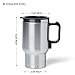 Car Coffee Cup Warmer Heater Stainless Steel 450Ml Travel Thermo Car Charger Heating