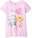 Nickelodeon Little Girls' Paw Patrol Short Sleeve Tee Shirt, Princess Lilac, 5/6