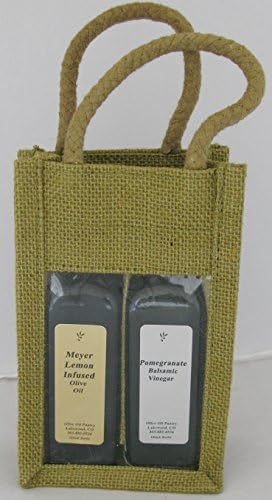 Olive Oil Pantry Flavor Infused Olive Oil and Balsamic Vinegar Gift Set (Meyer Lemon Olive Oil and Pomegranate Balsamic)