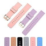 XiangMi Soft Silicone Watchband Strap Quick Release Rubber Surface with Textured Non-Slip Back - Variety Color & Size for Choose - Watch Starp for Women Men