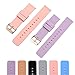 XiangMi Soft Silicone Watchband Strap Quick Release Rubber Surface with Textured Non-Slip Back - Variety Color & Size for Choose - Watch Starp for Women Men