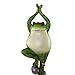 Ivy Home Garden Decoration Resin Statuary Yoga Frog Standing on The Carrot