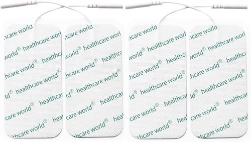 4 x TENS PADS LABOUR MATERNITY, BACK, NECK, SHOULDER PAIN PADS FOR TENS MACHINE PAIN RELIEF (1 X PACK) LARGE 100 X 50 10 X 5 replacements ELLE, Femme. Lady, Boots, Babi, Obi, Lloyds and Neurotrac