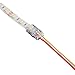 QIJIE LED Strip Connector Terminal 3 Pin 10mm Waterproof IP65 and IP54 for Dimmable, Dual Color, WS2812,WS2811 Digital Tape Light,Connect Strip to Extension Wire of 22~20 Gauge,Pack of 10