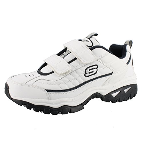 Skechers Sport Men's Energy Fix Up Velcro Sneaker,White/Navy,10 M US