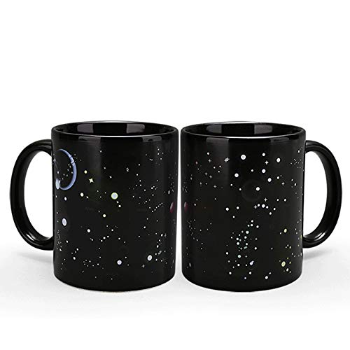 Constellation Mug Heat Changing Color Magic Coffee Mug Heat Sensitive Porcelain Tea Cup Morphing Creative Mug Home Ceramic Cup Novelty Mugs Xmas Funny Gifts(12 OZ)