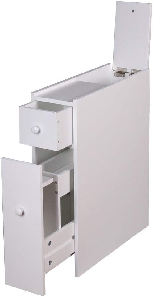 Nightstand Zt005 Movable Crevice Narrow Cabinet White Effective Use Of Space Movable And Stable Fit For Home Office Amazon Ca Home Kitchen