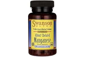 Swanson Albion Chelated Manganese 10 Milligrams 180 Capsules
