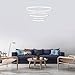 Unitary Brand Modern White Acrylic Nature White LED 3 Rings Pendant Light with Max 90W Painted Finish